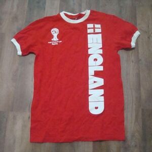 ENGLAND‎ SOCCER WORLD CUP SMALL VINTAGE Y2K OOS SHIRT G9